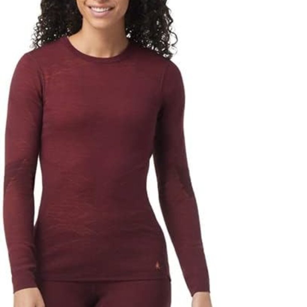 new SmartWool Intraknit Merino 200 Base Layer top in Nts Scrltblackchry 258 6S3